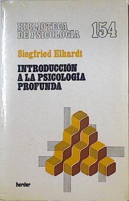 Introducción a la psicología profunda | 124169 | Elhardt, Siegfried