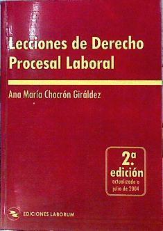 Lecciones de derecho procesal laboral | 142262 | Chocrón Giráldez, Ana María