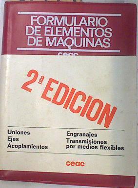 Formulario de elementos de máquinas | 72229 | Pareto Martí, Luis