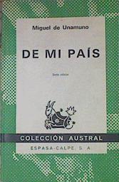 De mi país Descripciones, relatos y artículos de costumbres | 154357 | Unamuno, Miguel de