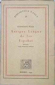 Antigua Lengua De Las Españas | 68149 | Licenciado Poza