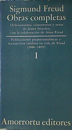 "OBRAS COMPLETAS I; PUBLICACIONES PREPSICOANALITICAS Y MANUSCRITOS INÉDITOS EN LA VIDA FREUD 1886-99" | 122266 | FREUD SIGMUND