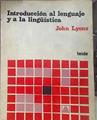Introducción al lenguaje y a la lingüística | 183390 | Lyons, John