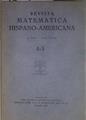 Revista matematica hispano Americanam Serie 4 Tomo  XXXIV | 181713 | VVAA