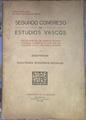 Segundo Congreso de Estudios Vascos Recopilación de los Trabajos de Dicho Congreso | 180871 | Acerca de temas  Econmico Sociales