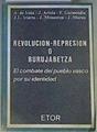 Revolución-represión o Burujabetza Combate del Pueblo Vasco por su identidad, el | 93197 | de Irala, A/Artola, J/Garmendia, F/Iriarte, J L/Mimentza, J/Murua, J