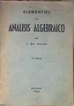 Elementos de análisis algebraico 13 Edición | 173168 | J. Rey Pastor