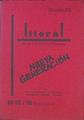 Litoral Revista De La Poesía Y El Pensamiento Nº 15 Y 16 Noviembre 1970 NUEVA GENARACIÓN | 43391 | --