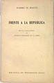 Frente a la república | 124631 | Maeztu, Ramiro