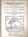 Gobierno general moral y político: hallado en las aves más generosas y nobles de sus naturales virtu | 182945 | Ferrer de Valdecebro, Andrés