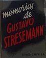 Memorias de Gustavo Stresemann | 148212 | Gustavo Stresemann
