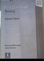First Certificate Reading Teacher's Books | 163812 | Patrick Mcgavigan , John Reeves