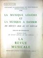 La Musique legere et la musique a danser, du moyen age au XXe siecle, soixante six conferences. | 139035 | Franz Mailer/Angelo Ephrikian/Marc Pincherle/Arthur Jacobs/Pierre Petit/Vladimir Stepaner/Diego Carpitella/Ernest Laaff/Narcis Bonet/Luiz-Heitor Correa de Azevedo/Maria Regina de Vasconcellos/Kenneth Trodd/Richard Mohr/Heri Renaud
