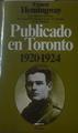 Publicado En Toronto, 1920-1924 | 35068 | Hemingway, Ernest
