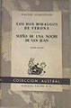 Los dos hidalgos de Verona  Sueño de una noche de San Juan 3 Edición | 168793 | William Shakespeare