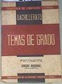 Temas de exámenes de grado elemental de bachillerato Lenguas modernas metodología temas Propuest | 170584 | VVAA