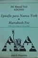 Epitafio para Nueva York. Marrakech. Fez | 145109 | Ali Ahmad Said, Adonis
