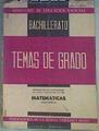 Temas De Grado Matematicas propuestos en la convocatorias de junio y septiembre de 1960 | 159978 | Direcion General de Enseñanza  Media