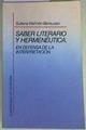 Saber literario y hermenéutica | 158297 | Wahnón Bensusan, Sultana