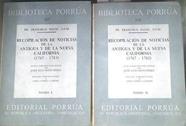 Recopilación de Noticias de la Antigua y de la Nueva California (1767-1783) VOL I y II | 180174 | Francisco Palóu