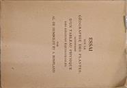 Essai sur la geographie des plantes accompagne d'un tableau physique des | 179457 | Alexander von Humboldt, Aime Bonpland