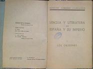Lengua y literatura de España y su imperio I Los Origenes | 82850 | Giménez Caballero, Ernesto