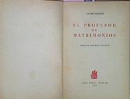 El Profesor De Matrimonios Curso De Felicidad Conyugal | 63076 | Maurois André/Traductora María Luz Morales