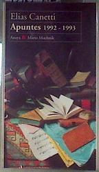 Apuntes, 1992-1993 | 186915 | Canetti, Elias