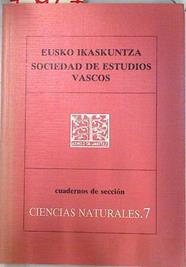 Cuadernos de sección. Ciencias naturales 7. | 73427 | Maria Isabel Arriortua Marcaida/Ernesto Garcia Zámarraga y Julio Rodriguez Lázaro/Alicia Soria, Patxi Heras/Luis Miguel García Bona/Alberto Gosa/D. Bargos- A. Basaguren- J. Mesanza- E, Orive/Miren karmele Urtiaga- Javier Elorza