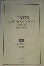 Fontes linguae vasconum. Studia et documenta. Revista. nº 90. Mayo-Agosto 2002 | 167358 | VVAA