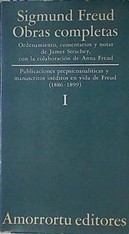 "OBRAS COMPLETAS I; PUBLICACIONES PREPSICOANALITICAS Y MANUSCRITOS INÉDITOS EN LA VIDA FREUD 1886-99" | 122266 | FREUD SIGMUND
