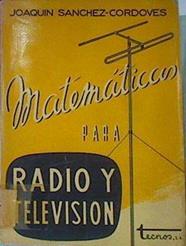 Matemáticas Para Radio Y Televisión | 54590 | Sanchez Cordobes Joaquín