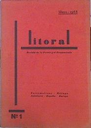 Litoral Revista De La Poesia Y El Pensamiento Nº 1 Mayo 1968 | 47372 | Vvaa