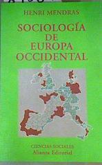 Sociología de Europa occidental | 89084 | Mendras, Henri