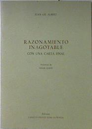 Razonamiento inagotable con una carta final | 121129 | Gil-Albert, Juan