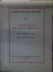 Epístolas de Juan Verzosa Clásicos españoles II | 118511 | José López de Toro, estudio, traducción y notas