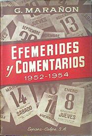 Efemérides y comentarios 1952.- 1954 | 92371 | Marañón, Gregorio