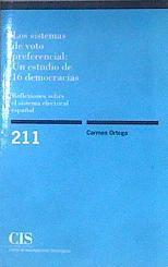 Los sistemas de voto preferencial un estudio de 16 democracias | 172776 | Ortega Villodres, Carmen