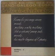 KRISELU revista nº 2 1968 Tomas Meabe 14 fábulas (Cuatrilingüe) | 130634 | tomas, Meabe/euskera (Gabriel -Aresti), Catalan (Ricard Salvat)/(Galego), Xesus Alonso Montero