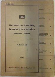 DIN: Normas de tornillos, tuercas y accesorios. Cuaderno 2: Tornillos | 133201 | Balzola, M.