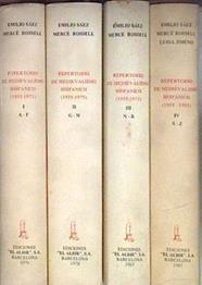 Repertorio de medievalismo hispánico (4 tomos) | 183004 | Mercè Rossell, Emilio Sáez Sánchez