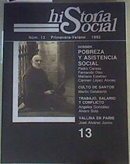 Historia Social .Núm 13. Primavera - Verano 1992 | 161297 | Javier Paniagua/José A. Piqueras