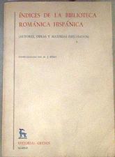 Indices de la biblioteca Románica | 175143 | M.J.Pérez