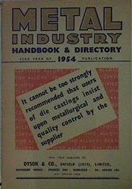 The Metal Industry Handbook & Directory. 1954 Editión Nª 43 | 146802 | VVAA, The Metal Industry Handbook & Directory