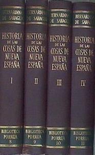 Historia General De Las Cosas De Nueva España 4 tomos. Completo | 66497 | Ángel María Garibay (numeración, notas y apéndice), Fray Bernardino de Sahagún/SAHAGÚN, Bernardino