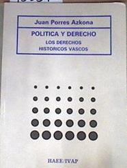 Política y derecho: los derechos históricos vascos | 96264 | Porres Azkona, Juan