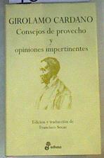 Consejos de provecho y opiniones impertinentes | 168360 | Cardano, Girolamo