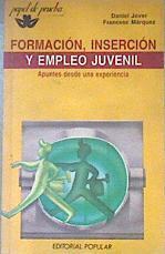 Formación inserción y empleo juvenil  Apuntes desde una experiencia | 171934 | Daniel Jover  Francesc Márquez