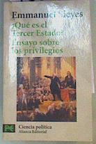 Qué es el tercer estado: ensayo sobre los privilegios | 168359 | Sieyès, Emmanuel Joseph