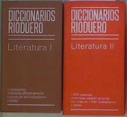 Diccionarios Rioduero Literatura I Léxico Y Términos Técnicos Literatura II Biografía | 59290 | Sagredo Jose